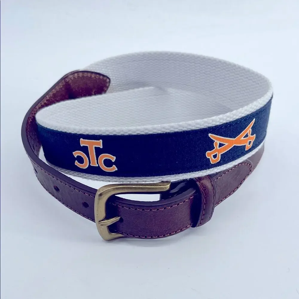 Smathers & Branson University of Virginia Cavaliers leather webbing woven belt